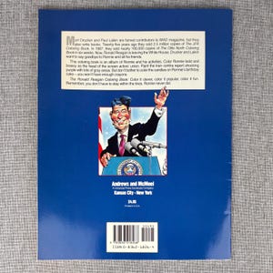 Satire politique vintage des années 80, livre de coloriage Ronald Reagan image 6