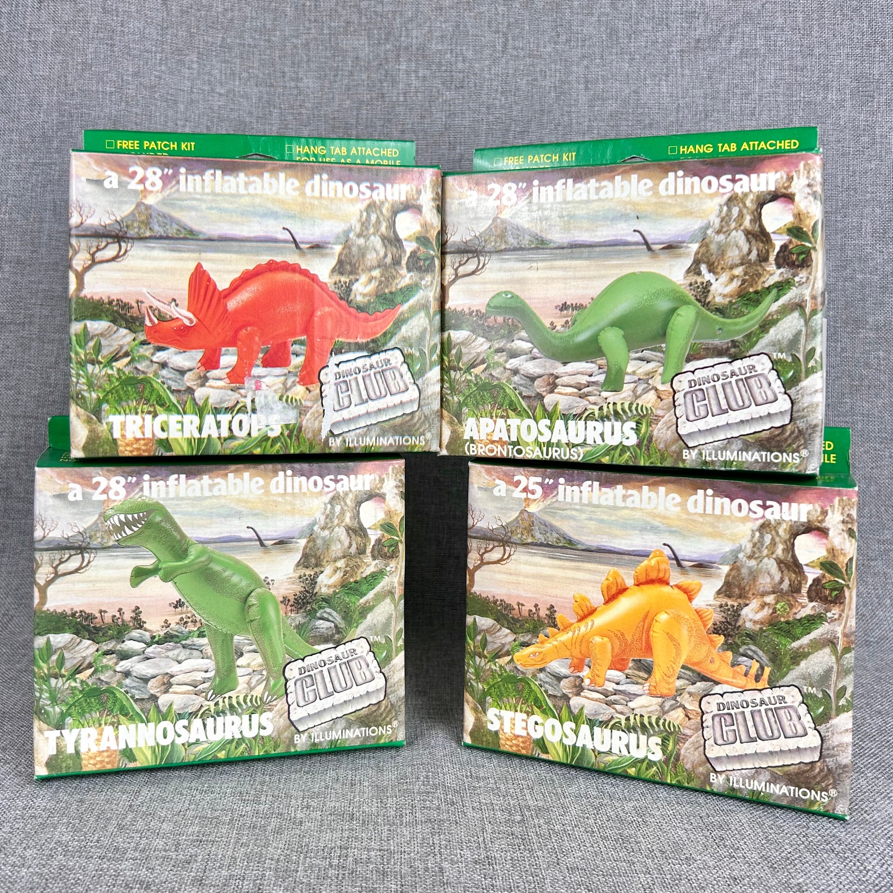 Set of 4 80's Dinosaur Club Inflatable Dinosaur Toys - Etsy