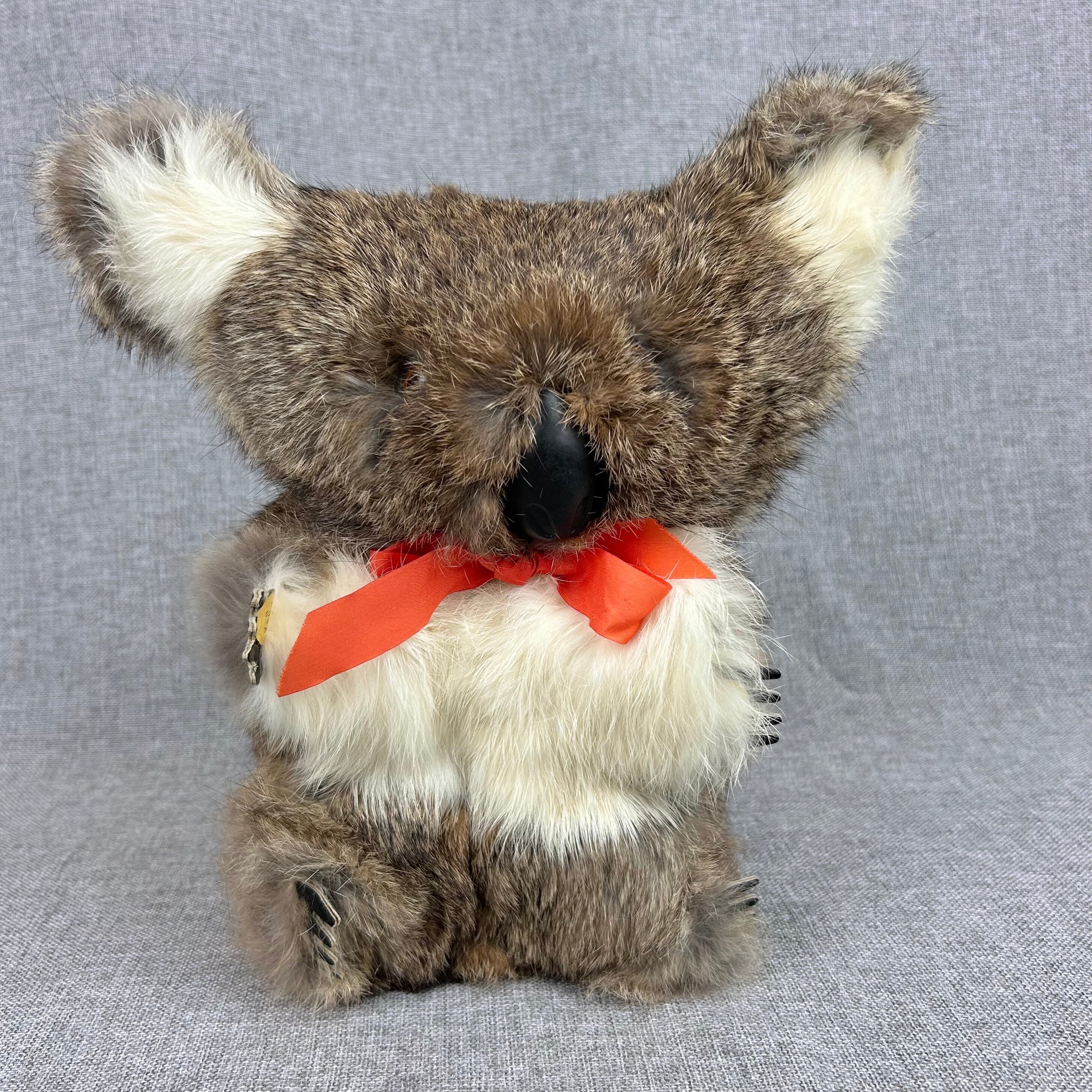 Vintage 70's Real Fur Excelsior Koala Plush Toy - Etsy