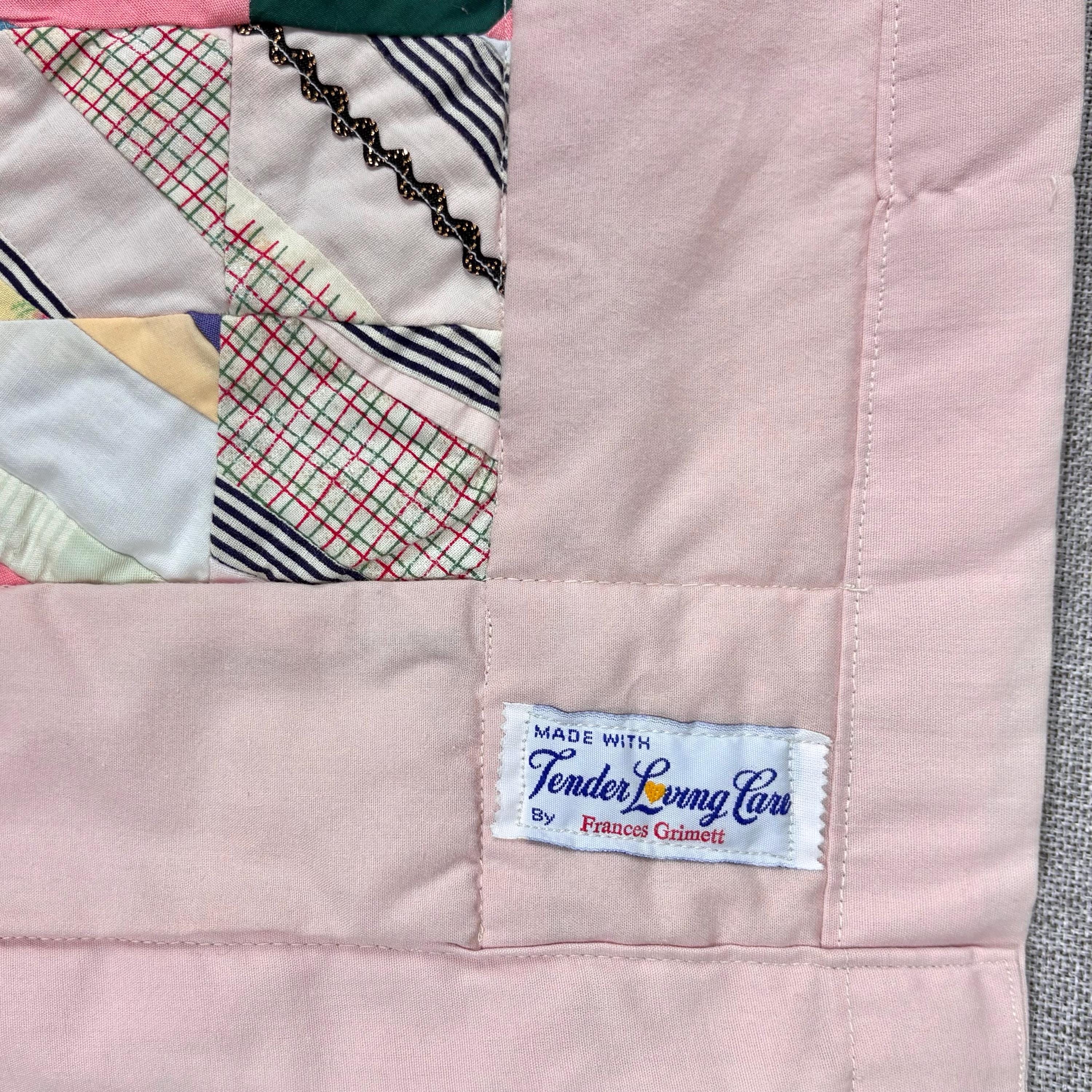 Quilt - Handmade Scrappy Block Textured With Lace and Rickrack - Etsy