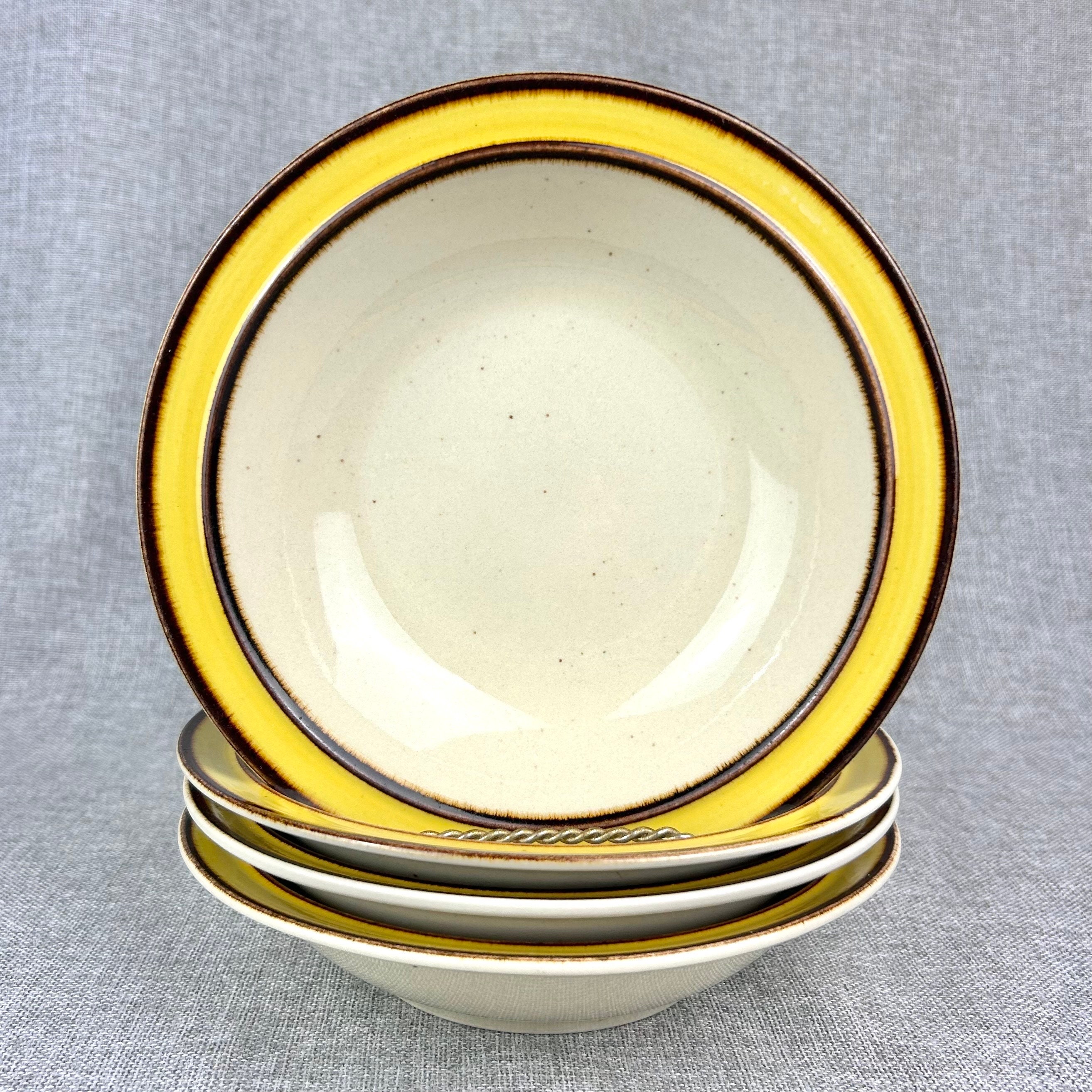 Sango Rainbow Stoneware in Citrus Yellow Plates & Bowls - Etsy