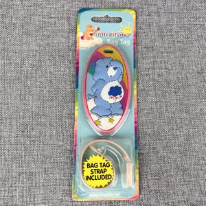 Y2K Era Care Bears Soft Silicone Luggage Tag Grumpy Bear