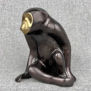 Loet Vanderveen Bronze Classic Chimpanzee Sculpture