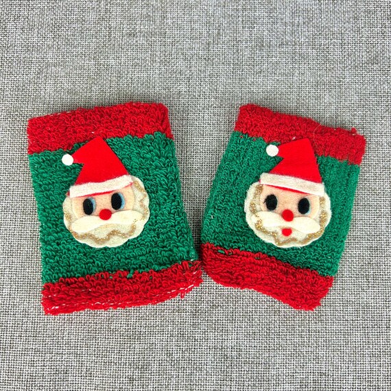 Fun Vintage Santa Christmas Wristbands Sweatbands