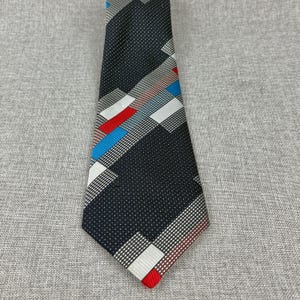 Necktie - Vintage 70’s Geometric Wide Polyester Tie