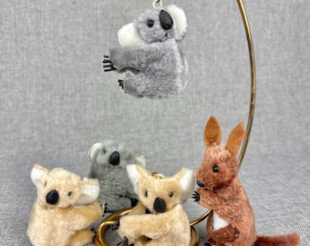 Vintage 80's Animal Koala Kangaroo Hippo Grabbers Grippers Huggers