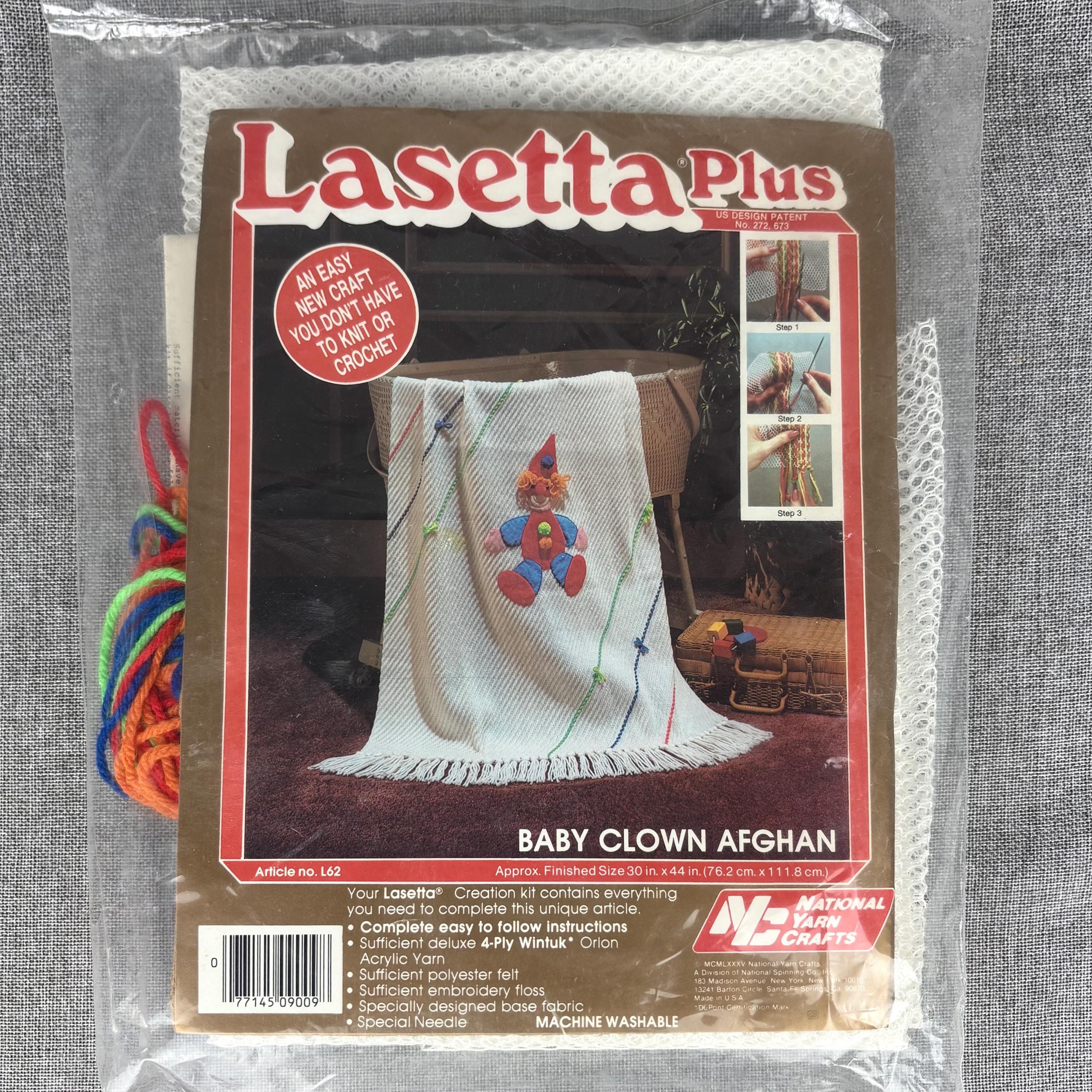 Vintage Mid Century Lasetta Needlwork Kit L62 Baby Clown Afghan - Etsy