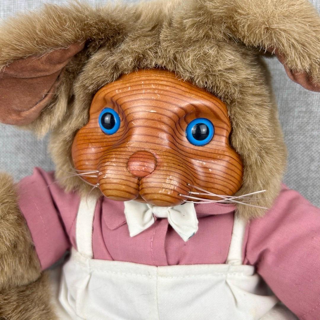 Raikes Originals Wood Face Brett Rabbit Plush - Etsy