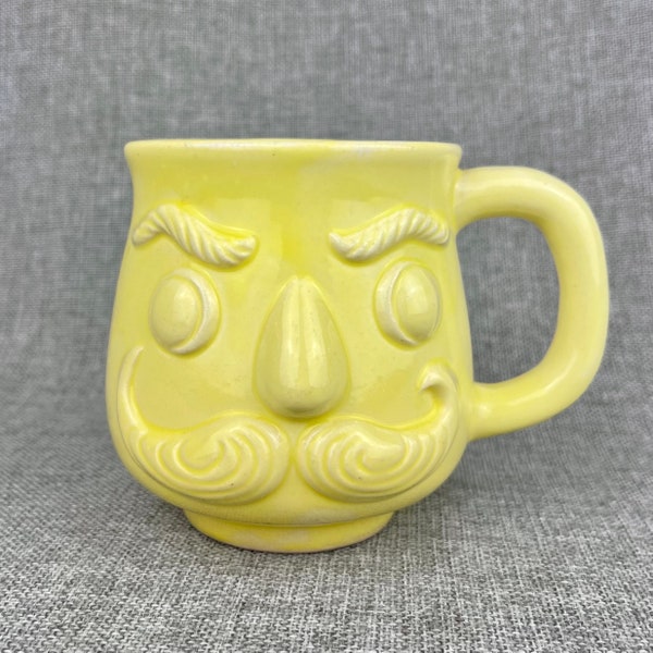 Vintage 70’s Yellow Mustache Saver Mug