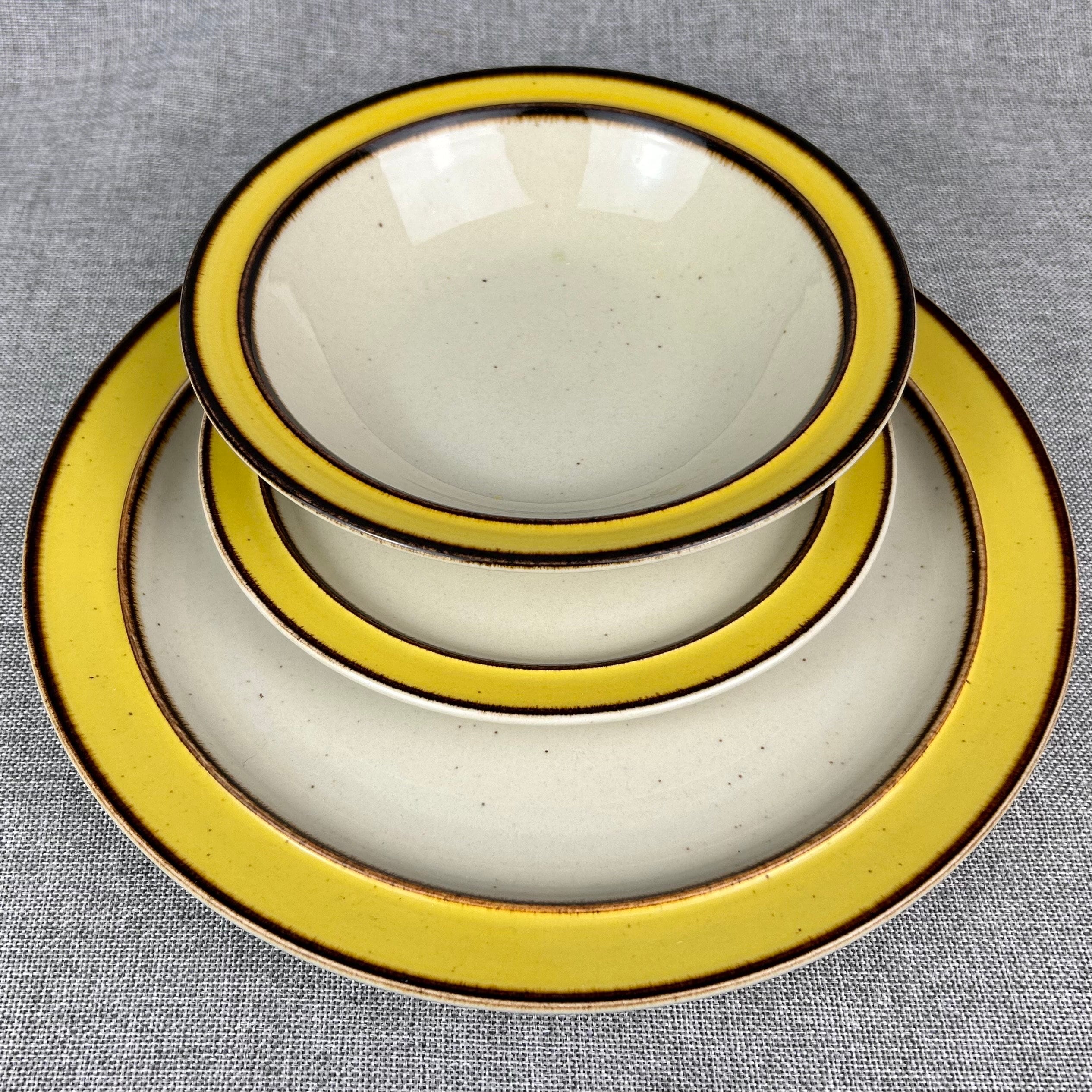 Sango Rainbow Stoneware in Citrus Yellow Plates & Bowls - Etsy