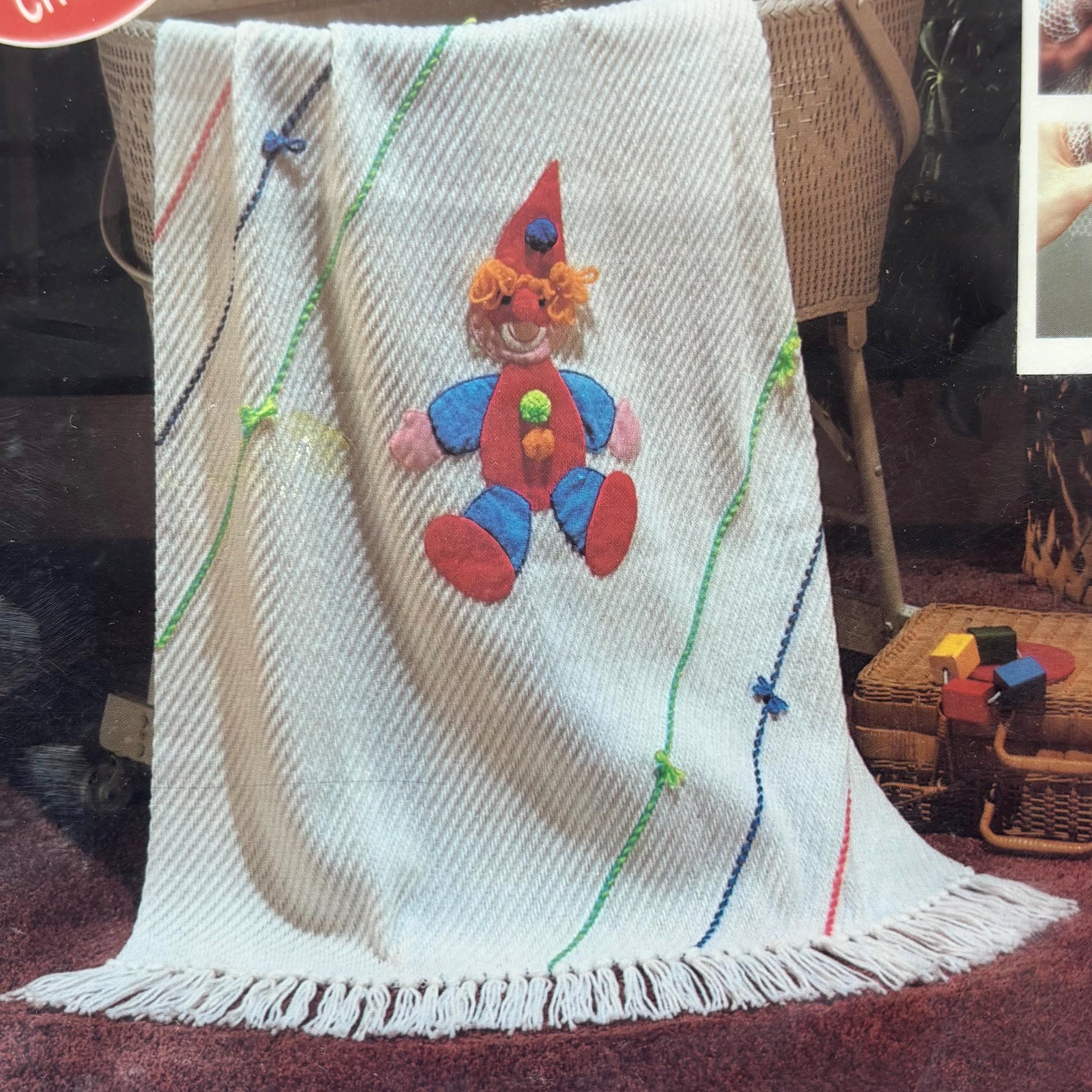 Vintage Mid Century Lasetta Needlwork Kit L62 Baby Clown Afghan - Etsy