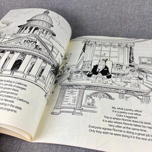 Satire politique vintage des années 80, livre de coloriage Ronald Reagan image 5