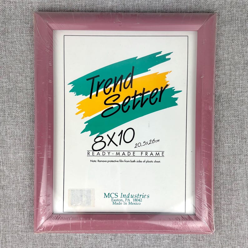 Frame - Vintage 80s Mauve Plastic 8x10 Empty Frame NOS