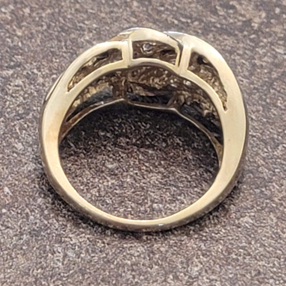 14K Gold Diamond Ring, 9 3/4, Baguette Diamonds, … - image 9