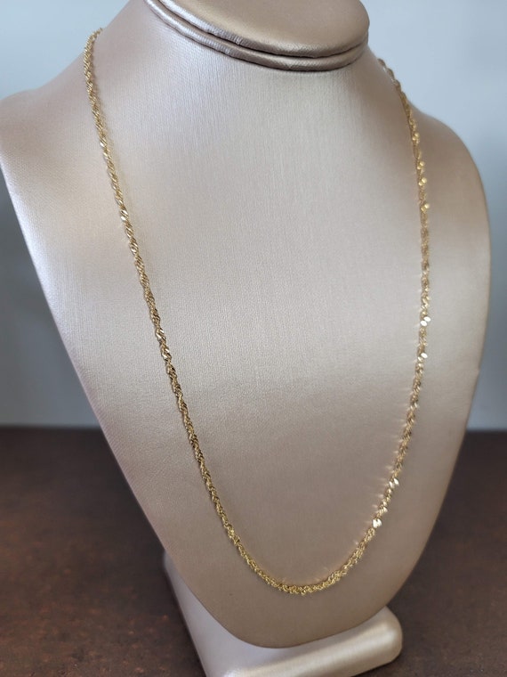 Genuine 14kt Italy Yellow Gold- Twist Chain- Neck… - image 3