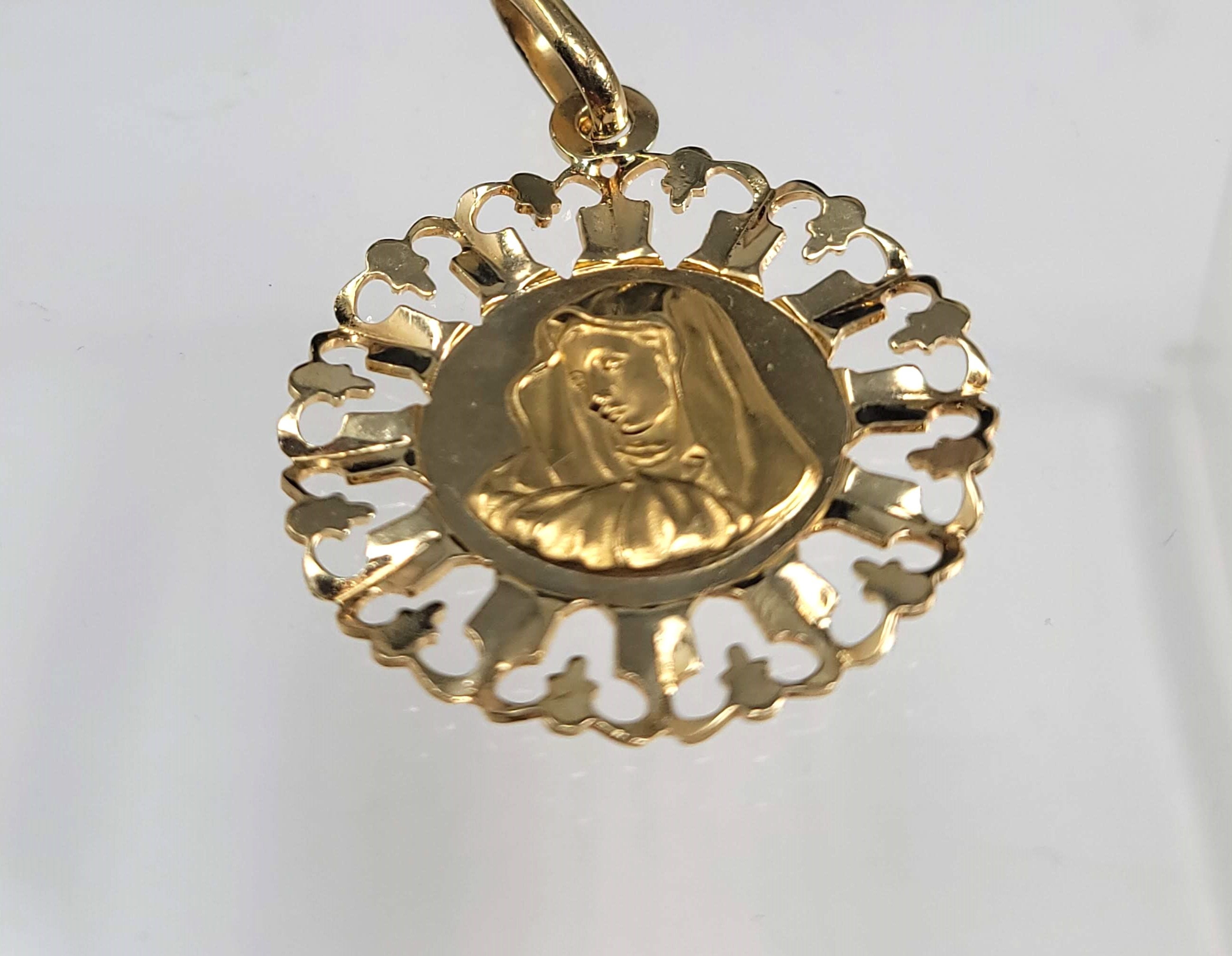 買取格安 Bonyak Jewelry 14k Yellow Gold-Filled Madonna  Child Pendant， S  レディースアクセサリー ENTEIDRICOCAMPANO