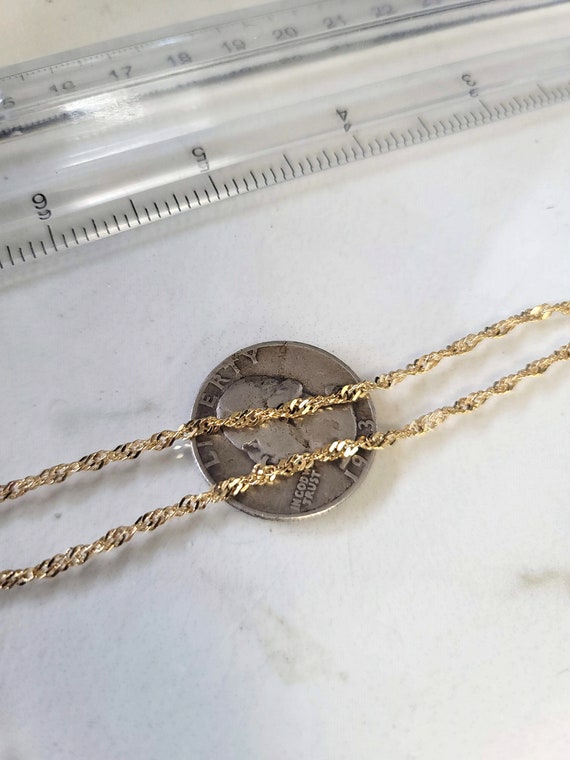 Genuine 14kt Italy Yellow Gold- Twist Chain- Neck… - image 7