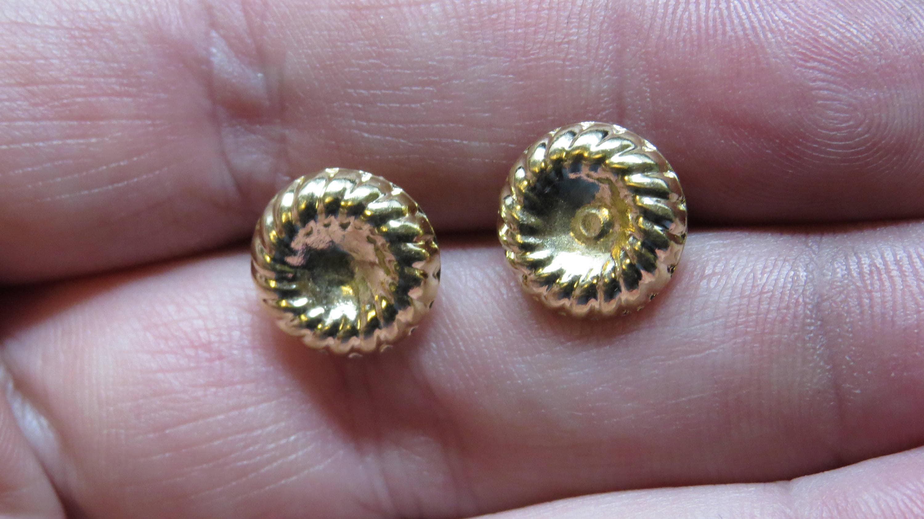 14k Gold Post Stud Earrings Vintage 14k Gold Earrings Real Etsy