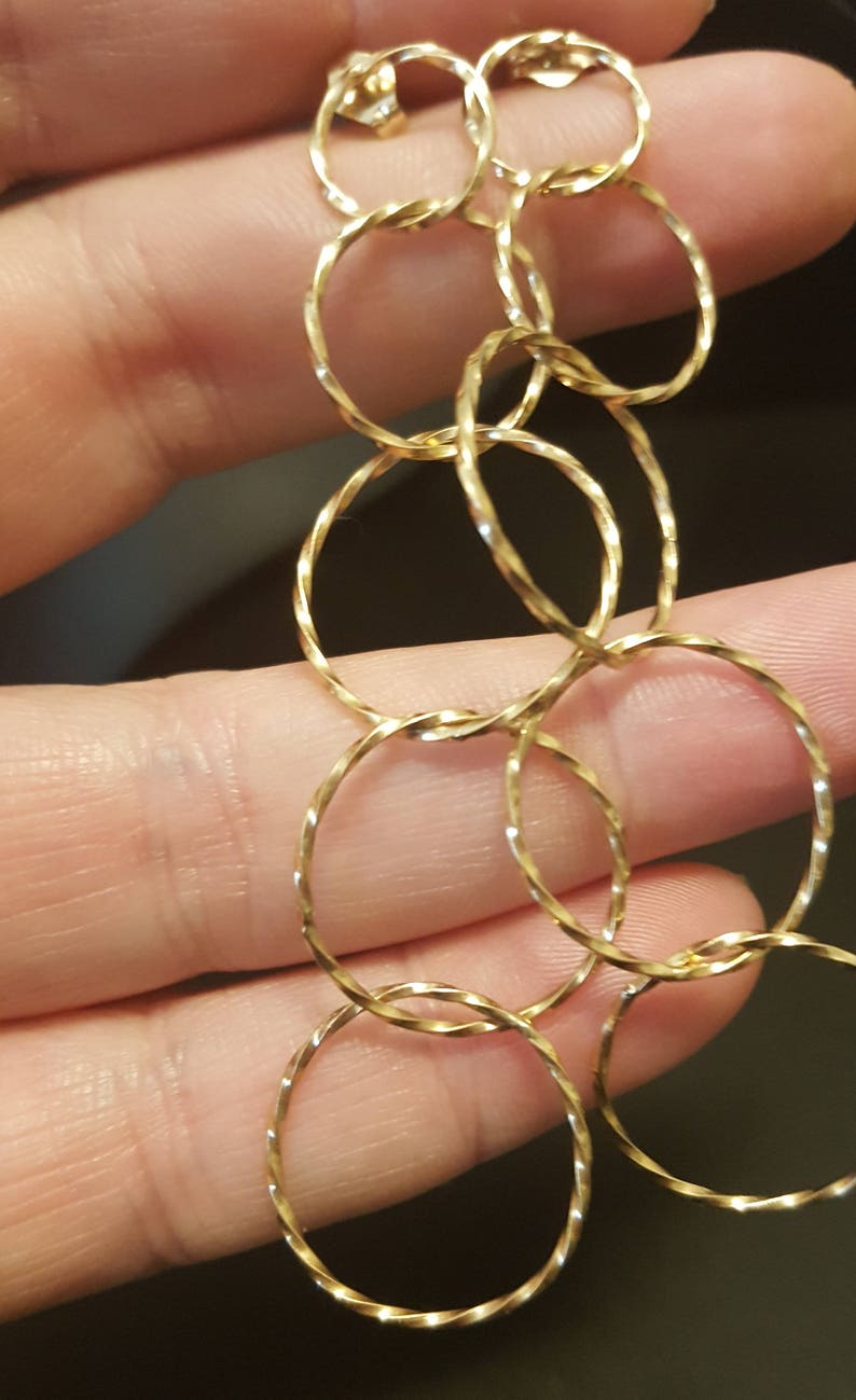 gold earrings 3 set