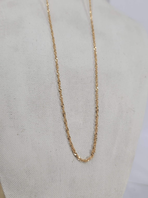 Genuine 14kt Italy Yellow Gold- Twist Chain- Neck… - image 10