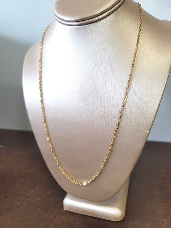 Genuine 14kt Italy Yellow Gold- Twist Chain- Neck… - image 1