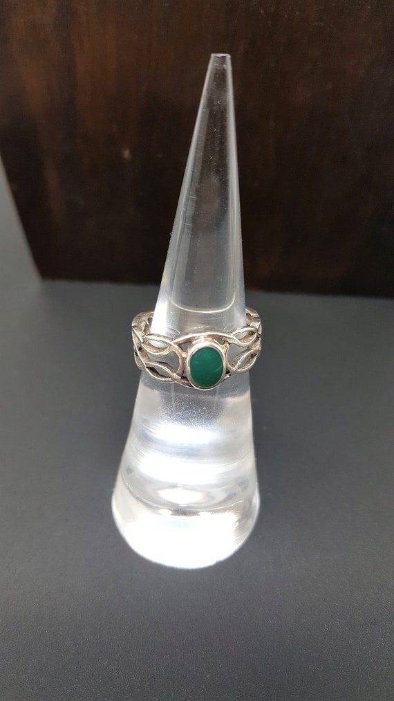 Vintage Turquoise , 925, Sterling Silver Ring, Gre