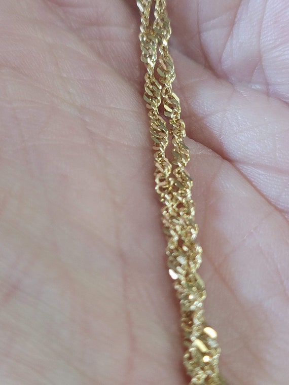 Genuine 14kt Italy Yellow Gold- Twist Chain- Neck… - image 9
