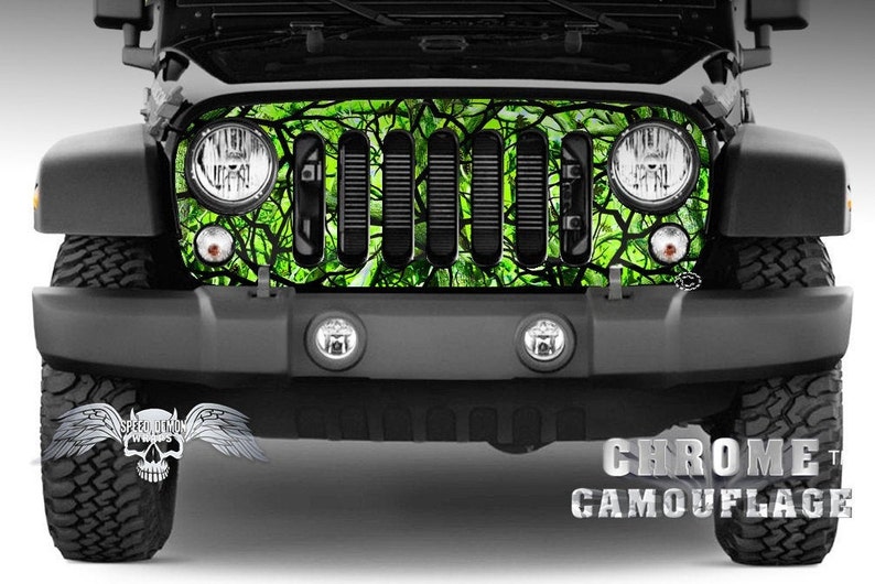 Jeep Wrangler Grill Wrap Zombie Bile Camo Toxic Sludge Colored Etsy