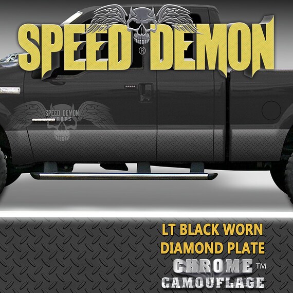 Gray Diamond Plate Laminated Industrial Vinyl Decal Sheet Adhesive 52/"x15/"