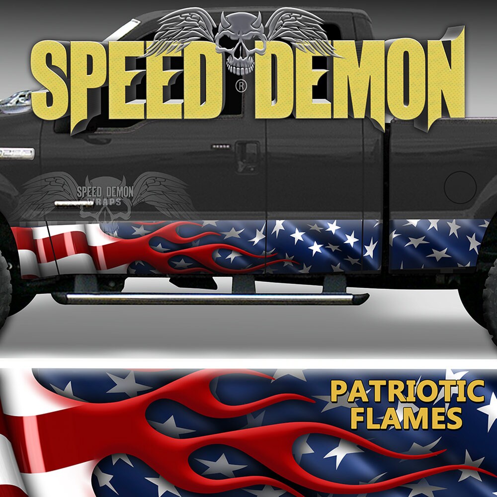 Car & Truck Decals & Stickers MOTORS American Flag Rocker Panel Wrap