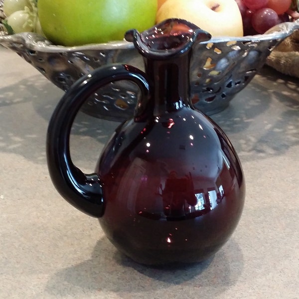 Amethyst glass bottle - ON SALE!