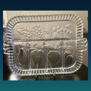 Vintage Indiana Glas Obst Servierplatte