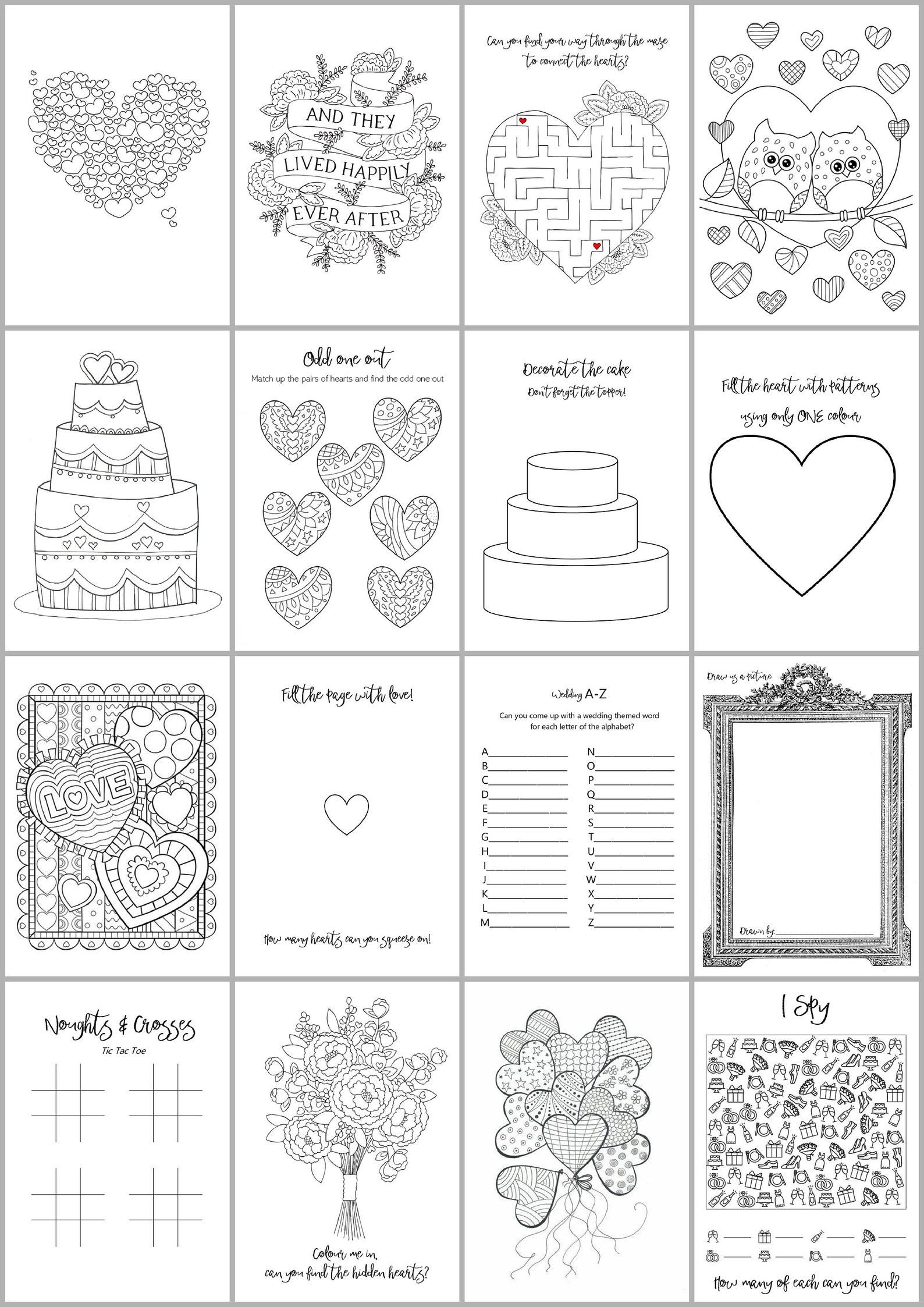 Personalised Wedding Activity Pack A6 Children's Activity Etsy UK