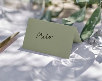 Sage Wedding Place Cards, sage green, placecards