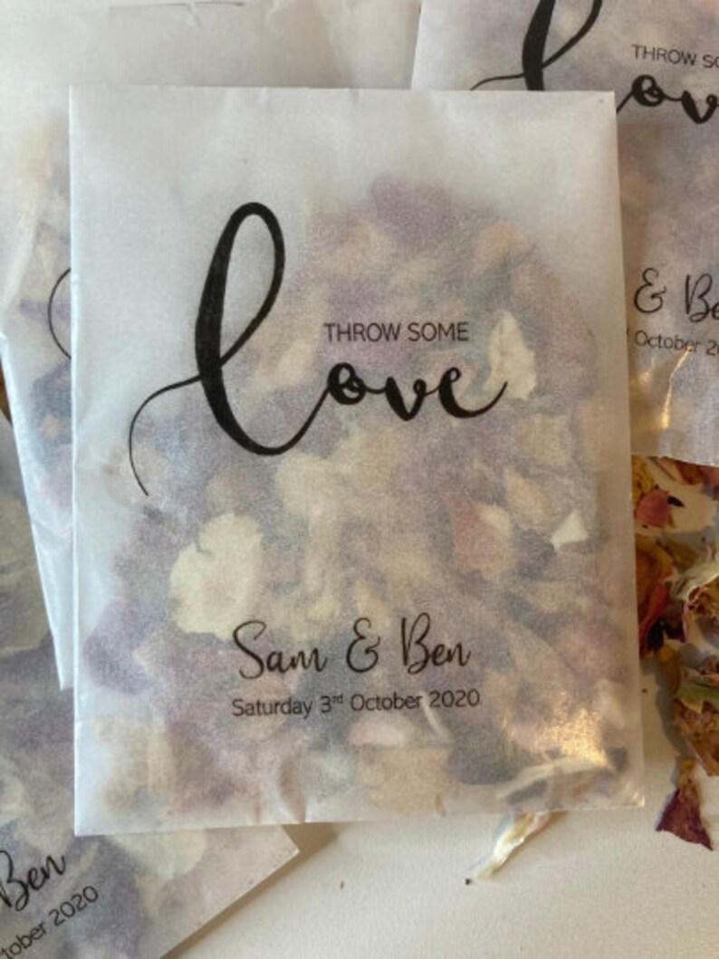 Personalised Confetti Pouch Confetti Personalised Confetti Etsy UK