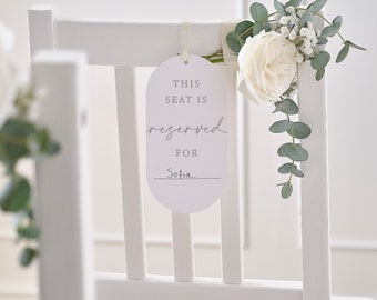 10 Pack - Customisable Reserved Wedding Signs