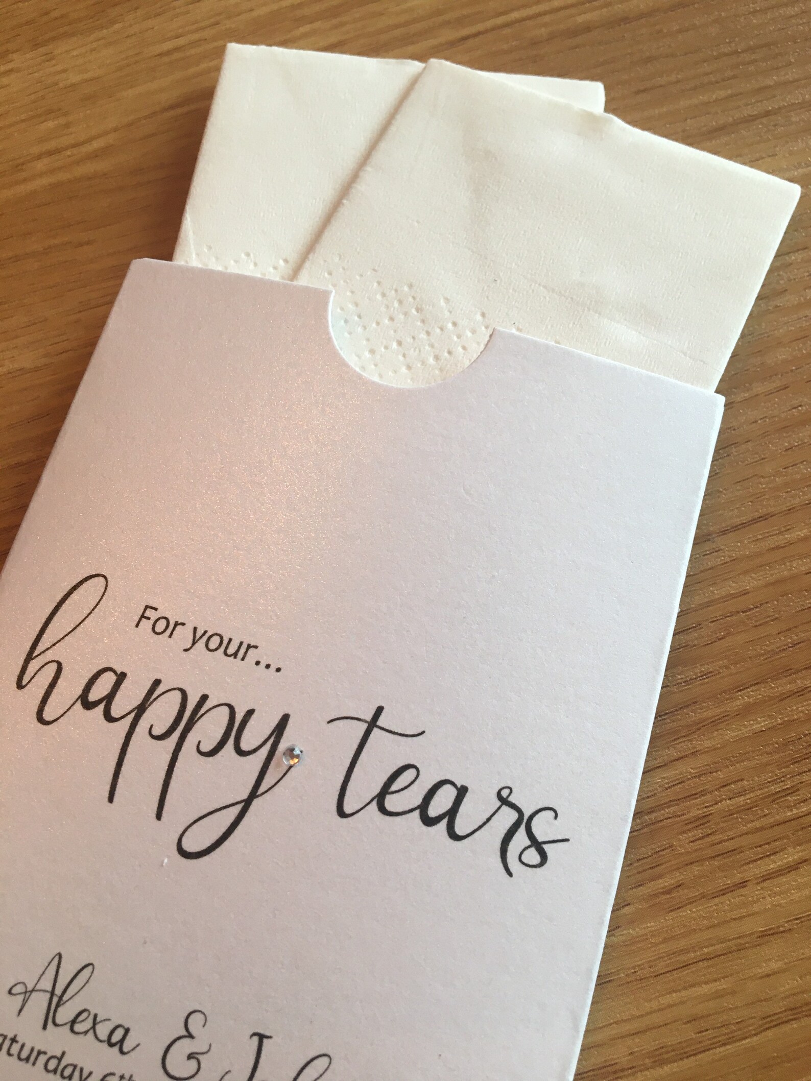 For Your Happy Tears Personalised Tissues Wedding Wedding - Etsy UK