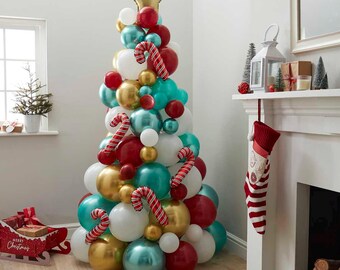 Novelty Candy Cane Balloon Christmas Tree