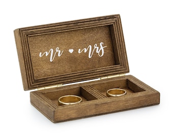 Wooden wedding ring box