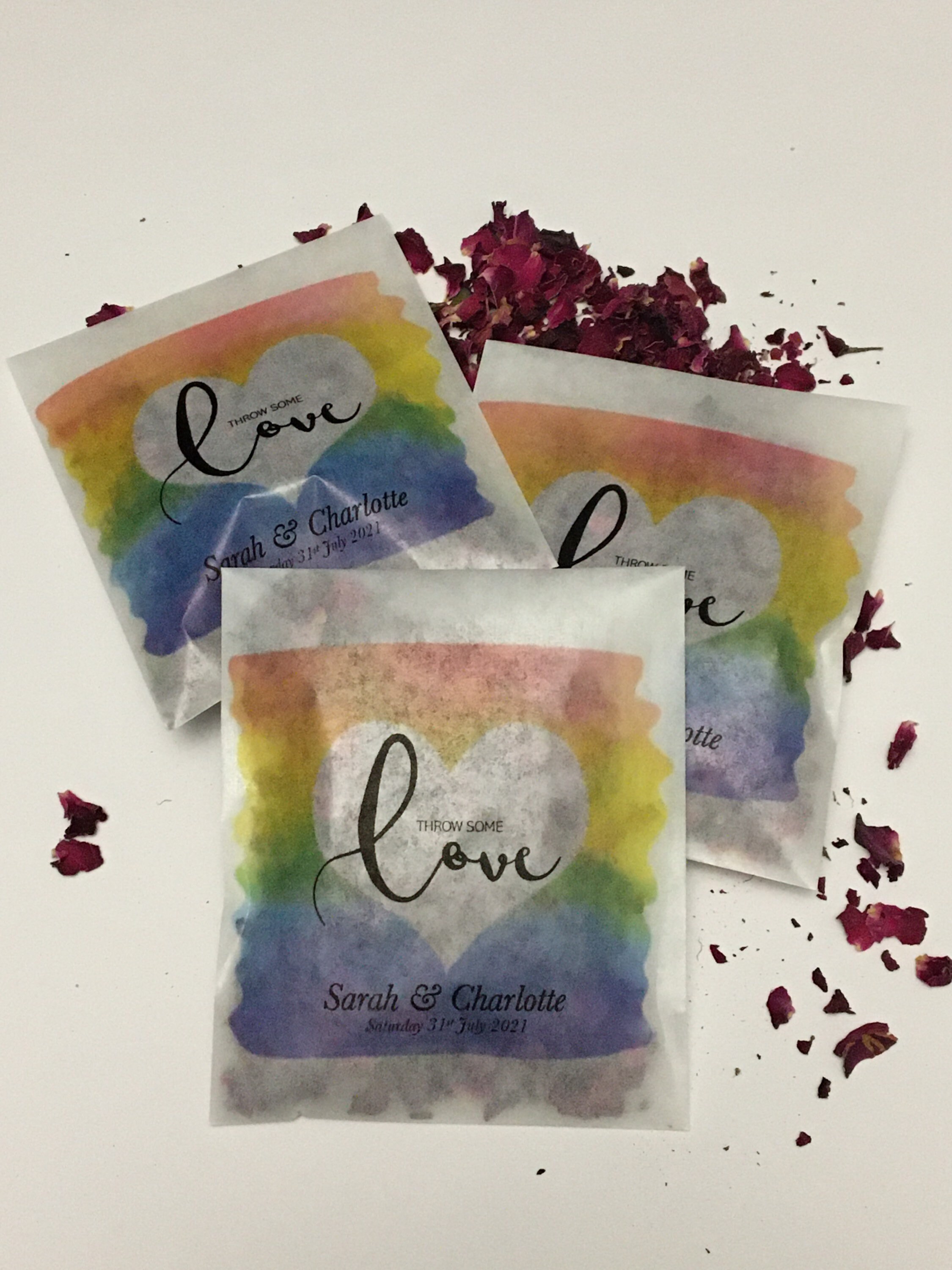 Personalised Confetti Pouch Throw some love confetti Pride Etsy