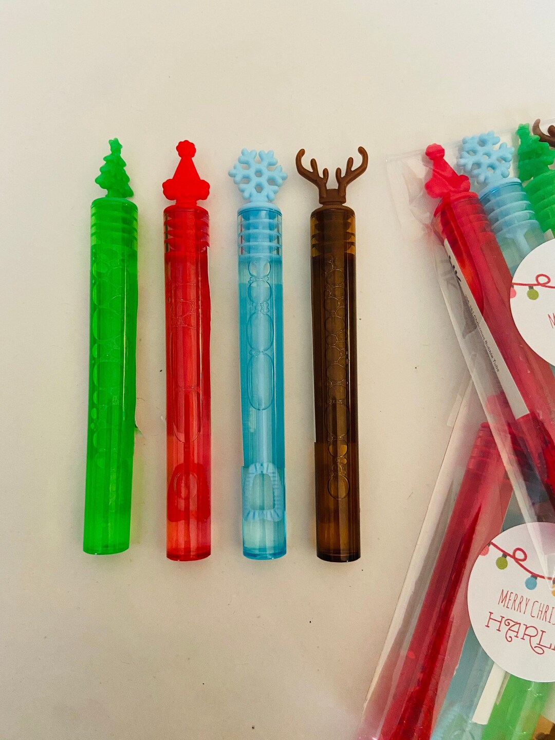 Personalised Christmas Bubbles Pack of 4 Mini Bubble Pack Etsy UK