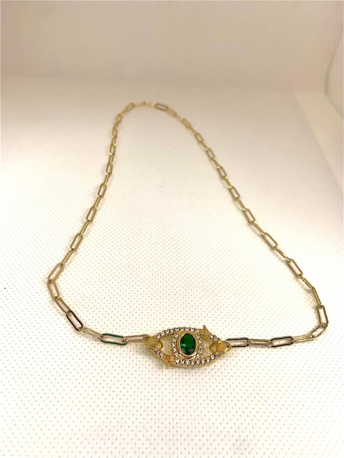 14k Gold Plated Paperclip Chain Necklace Etsy