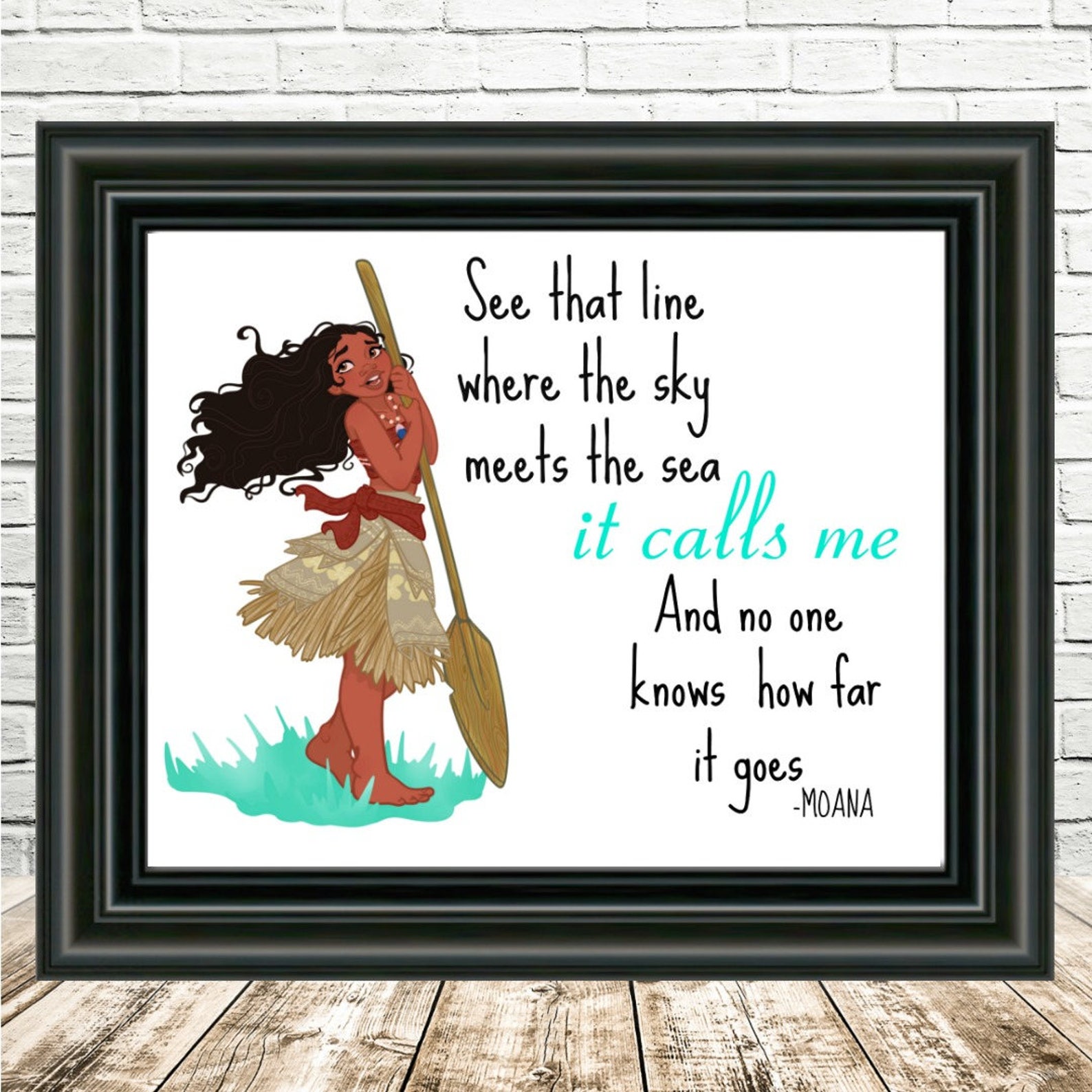 Moana It Calls Me Disney 8x10 Instant Download Etsy