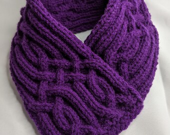 Cable knit cowl