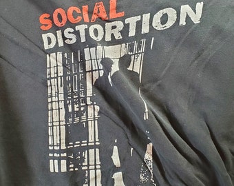 Vintage sociale vervorming longsleeve T-shirt