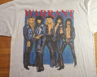 Vintage 1989 Warrant 'Eats America' Concert Tour T-Shirt