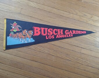 Vintage Pennant - Busch Gardens, Los Angeles, California