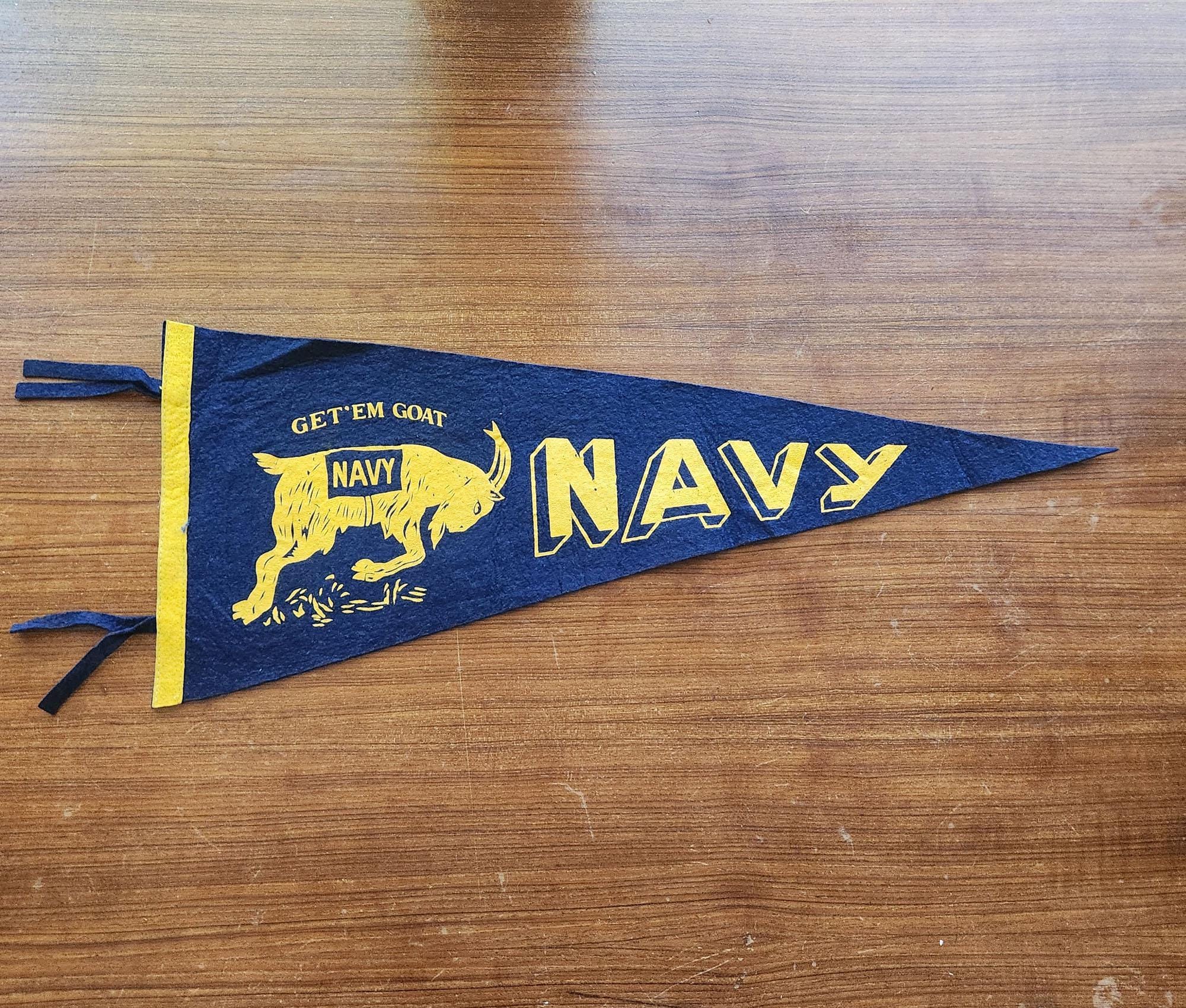 Vintage Us Navy Pennant - Etsy