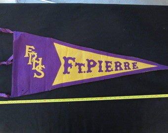 Vintage Felt Pennant - Fort Pierre (South Dakota) High School