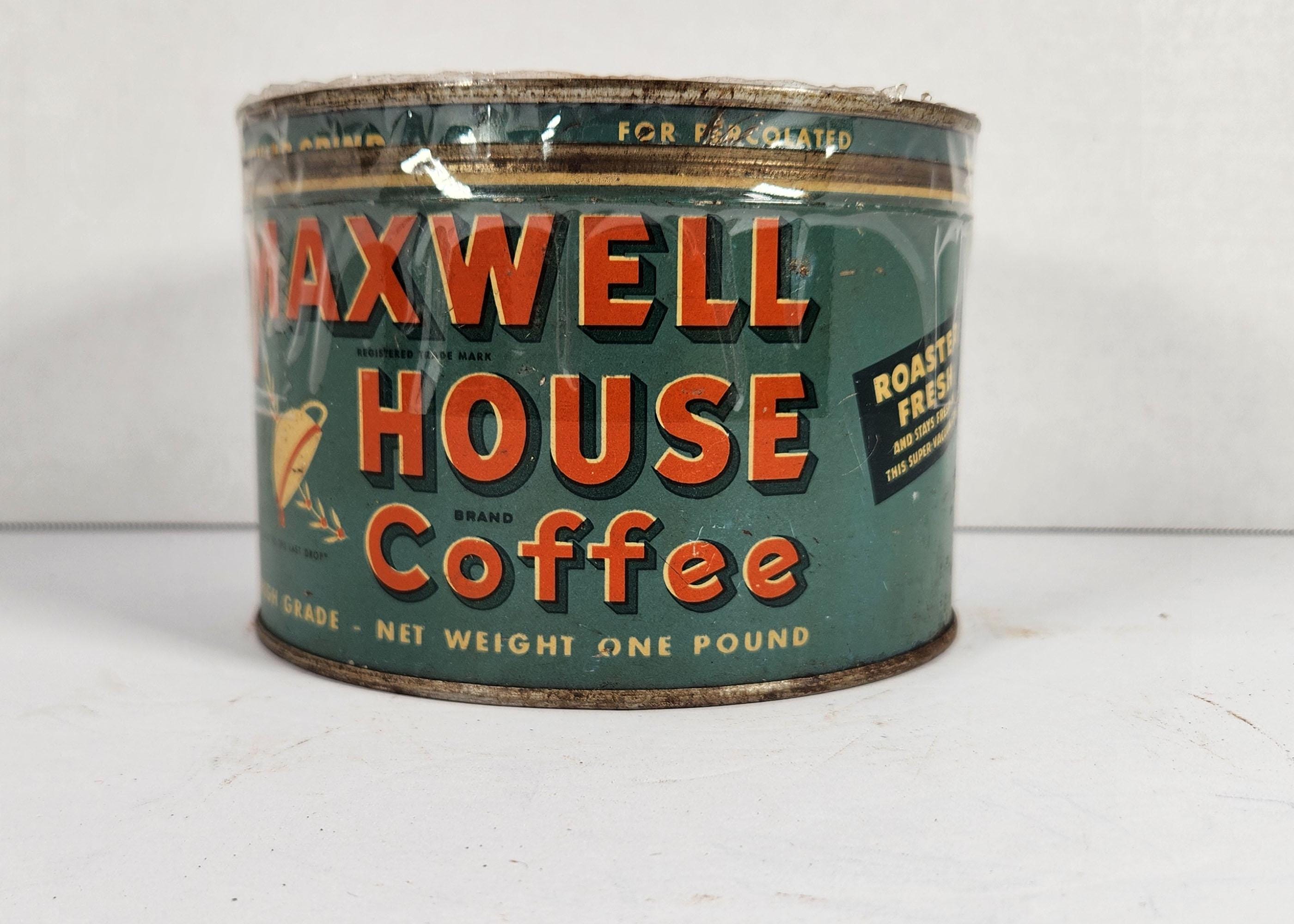 Vintage Maxwell House Coffee Can - Etsy